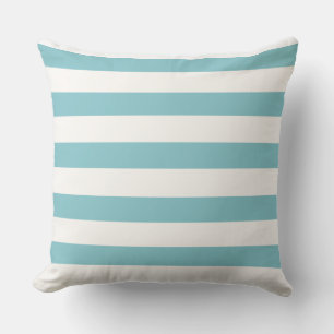 Baby blue strimlad Dekorativ kudde