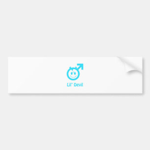 Baby blue symbol för Djävulen-manlig symbol Bildekal