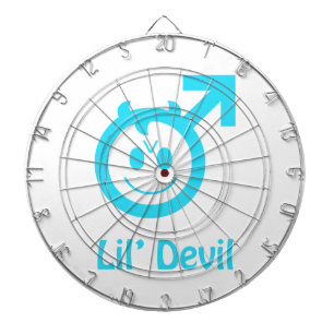 Baby blue symbol för Djävulen-manlig symbol Darttavla