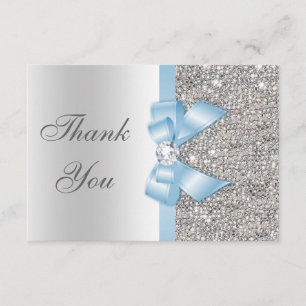 Baby blue tack för Sequins för Fauxpilbågesilver Kort