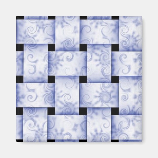baby blue vågig magnet (Framsidan)