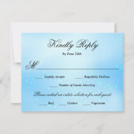 Baby blue val av Quinceanera-måltid OSA Kort