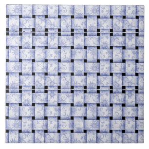 Baby blue väv  kakelplatta