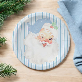 baby blue Vintage Winking Santa Santa Party
