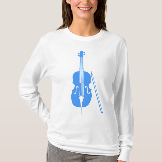 Baby blue violoncell - tee (Framsida)