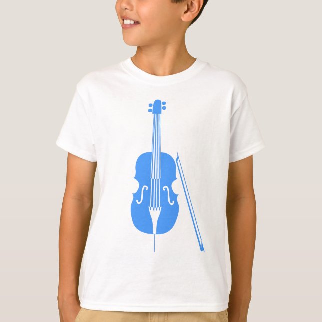 Baby blue violoncell - tee (Framsida)