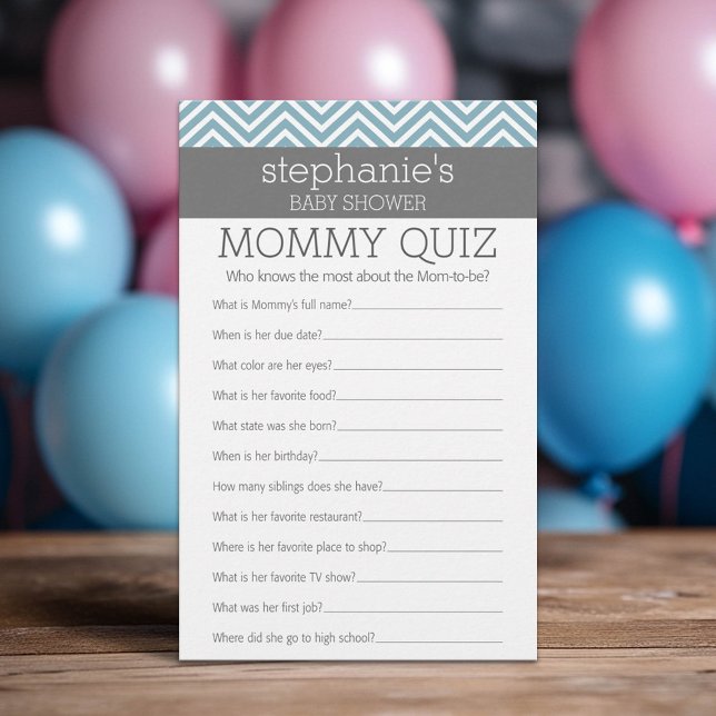 Baby blue visningsspel - som känner till Mamma Bes (Custom Baby Shower Games)