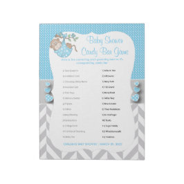 Baby blue, vit och Grått, babystövel - spel 2 Anteckningsblock