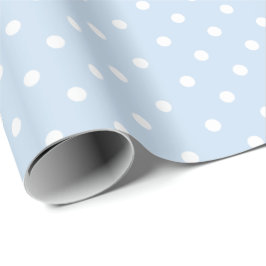 Baby blue | Vita Polka-rotationsvarv Papper Presentpapper