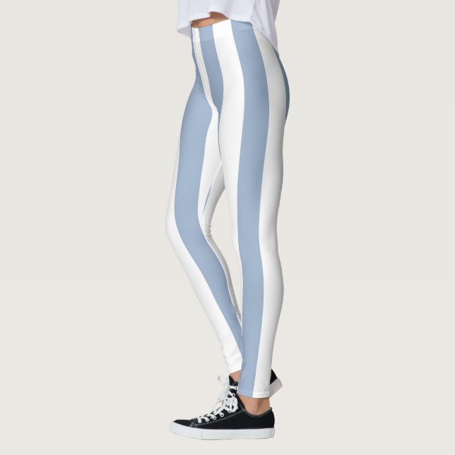 Baby Blue & Vitrandiga Leggings (Vänster)
