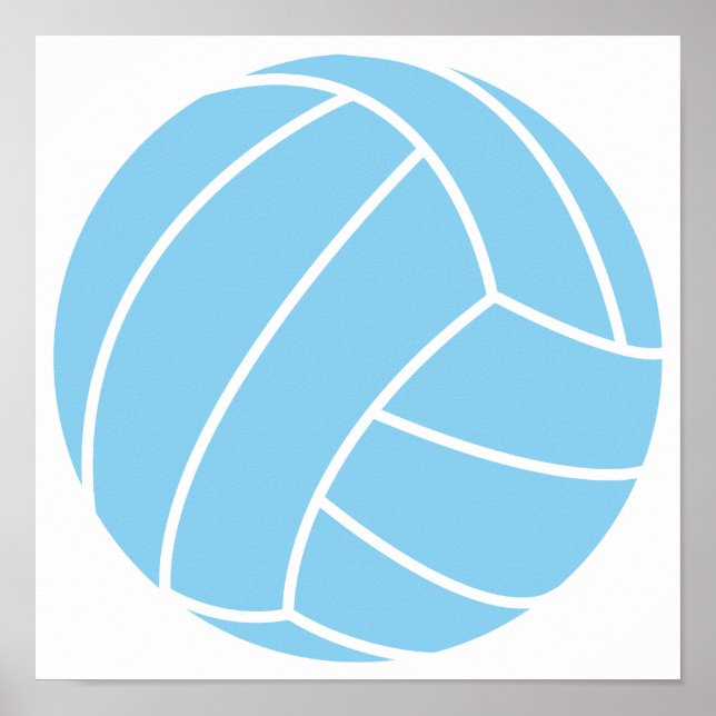 Baby blue Volleyball Poster (Framsidan)