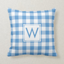 Baby blue White Gingham Mönster, Anpassningsbar Mo