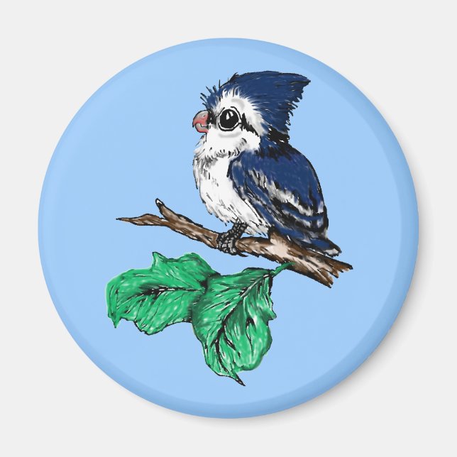 Baby Bluejay Magnet (Framsidan)