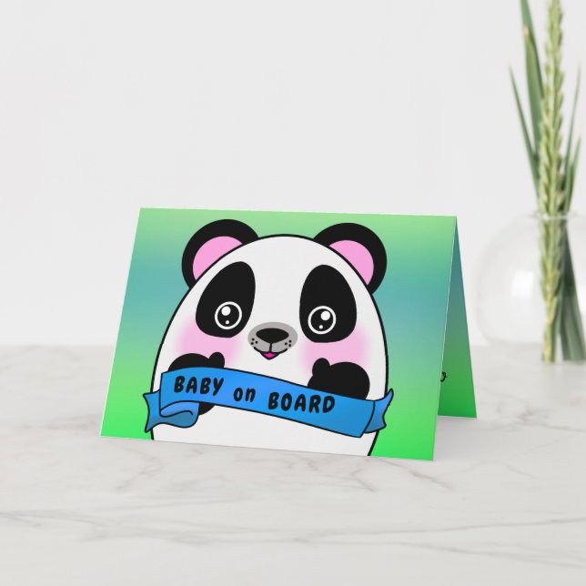 Baby Board Grattiss Birkeland Wish Lycklig Panda Kort (Framsida)