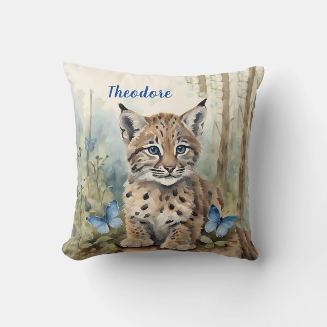 Baby Bobcat Boys Personlig Kudde (Framsida)