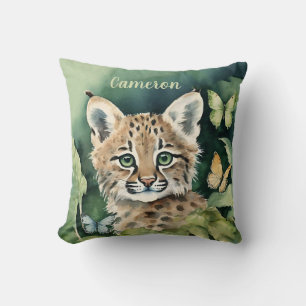 Baby Bobcat Gender Neutral Personlig Kudde