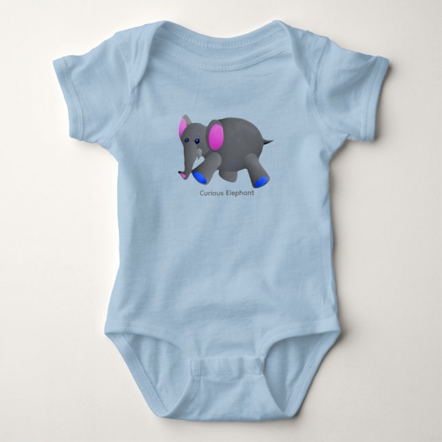 Baby Body Elefant T Shirt (Framsida)