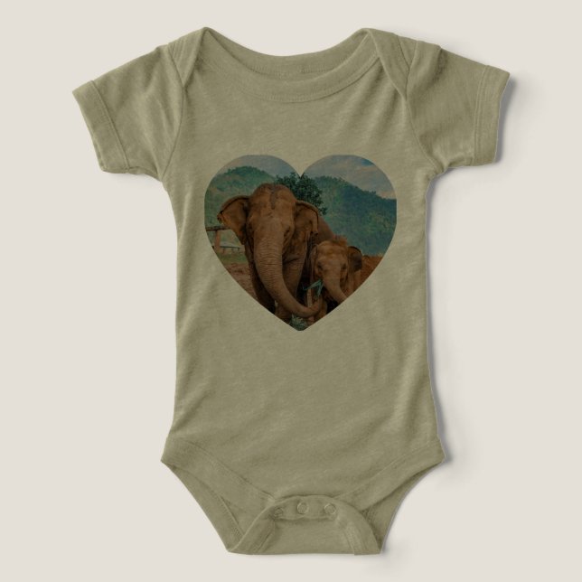 Baby Body  Elefante para bebe  T Shirt (Design Framsida)