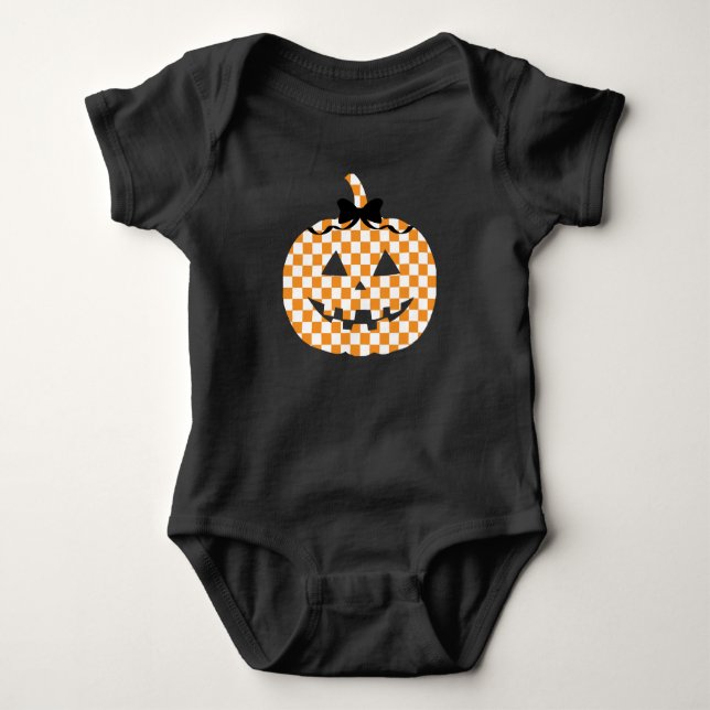 Baby Body - Halloween Pumpa  T Shirt (Framsida)