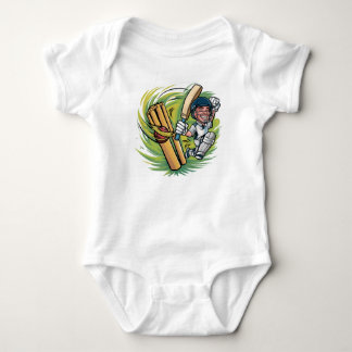 Baby Body kostym Cricketer med fladdermus, boll oc T Shirt