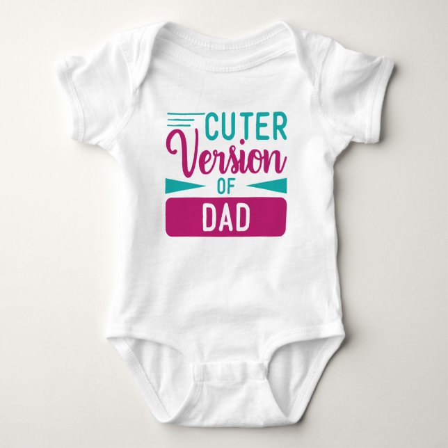 Baby Body Kostym - Cuter Version of Pappa T Shirt (Framsida)