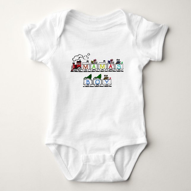 Baby Body Kostym: Mamma Boy T Shirt (Framsida)