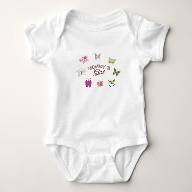 Baby Body Kostym: Mamma Girl T Shirt (Framsida)