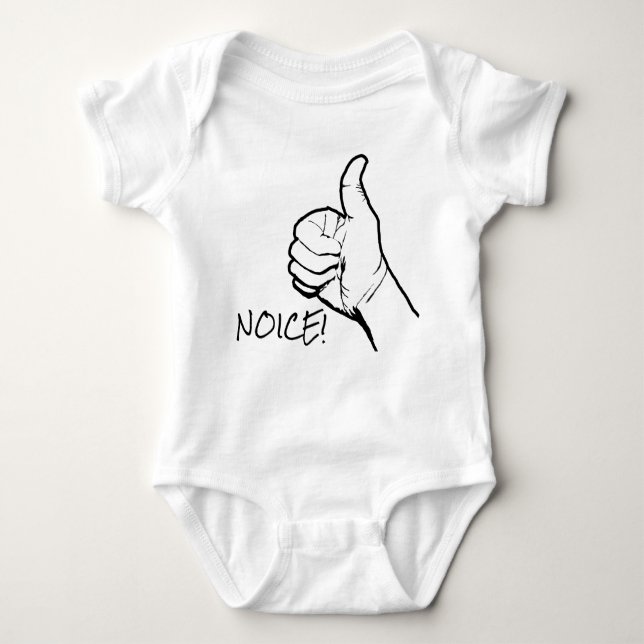 Baby body NICE THUMB UP T Shirt (Framsida)