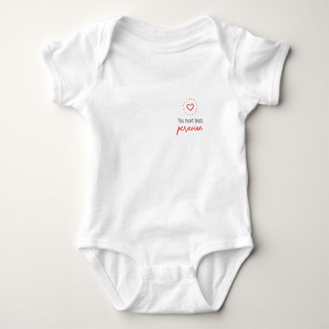 Baby body: This heart beats peruvian T Shirt (Framsida)