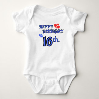Baby Bodydräkt Birthday 16 T Shirt