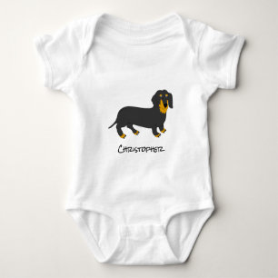 Baby Bodydräkt Dachshund Hund design T Shirt