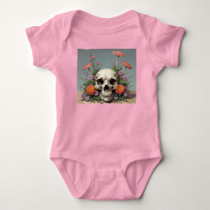 Baby Bodydräkt - flicka - Reborn Skull och svampar T Shirt