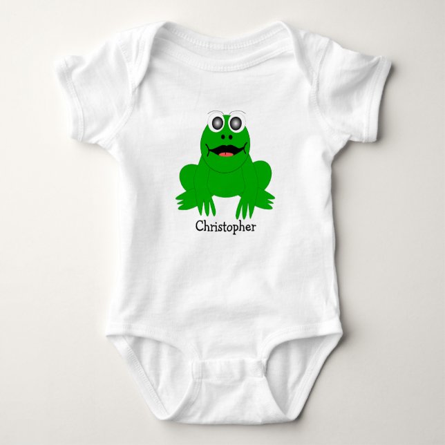 Baby Bodydräkt Frog Design T Shirt (Framsida)