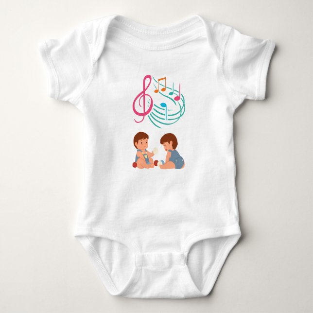 Baby Bodydräkt Harmonious Playtime . T Shirt (Framsida)