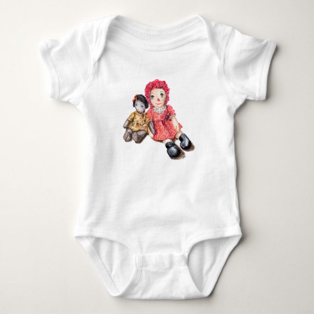 Baby Bodydräkt Onsie med Rag Dolls T Shirt (Framsida)
