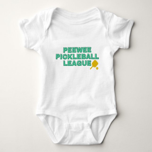Baby Bodydräkt Pickleball Customize Peewee League T Shirt (Framsida)