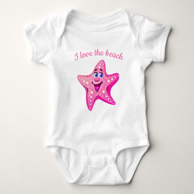 Baby Bodydräkt-Starfish T Shirt (Framsida)