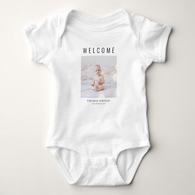 Baby Bodydräkt - Välkommen baby T Shirt (Framsida)