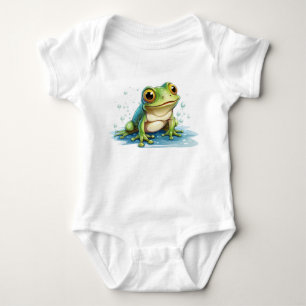 Baby bodydräkter, lustig groda t shirt