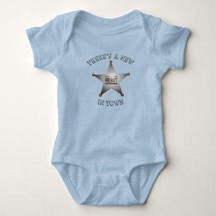 Baby Bodydress "Det finns en ny sheriff i stan" T Shirt