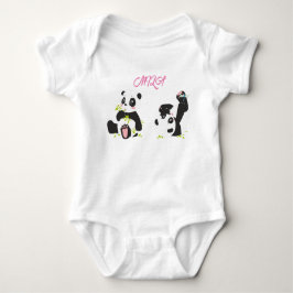 Baby bodykosti med söta pandor t shirt