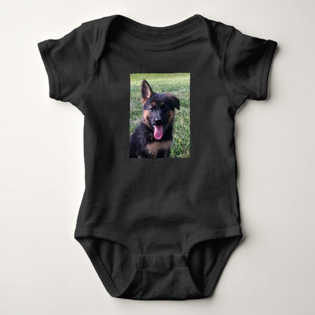 Baby Bodykostym, Anpassningsbar Cute Hund foto Haz T Shirt (Framsida)