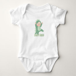 Baby Bodykostym Grönt Simple Cute Baby Dino T Shirt