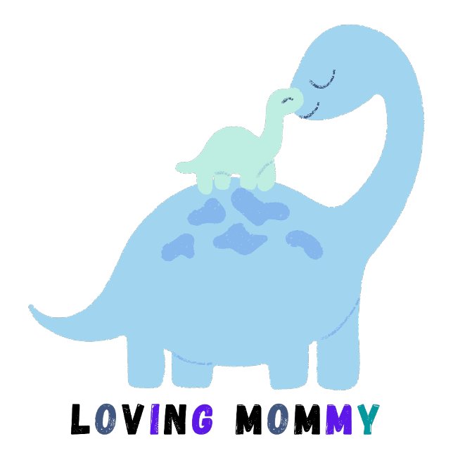 "Baby Bodykostym", Mamma dinosaur och baby T Shirt (Skapare uppladdad)