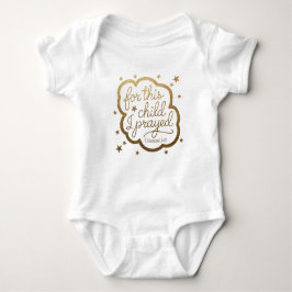 Baby Bodykostym med bibelblad 1 Samuel 1:27 T Shirt