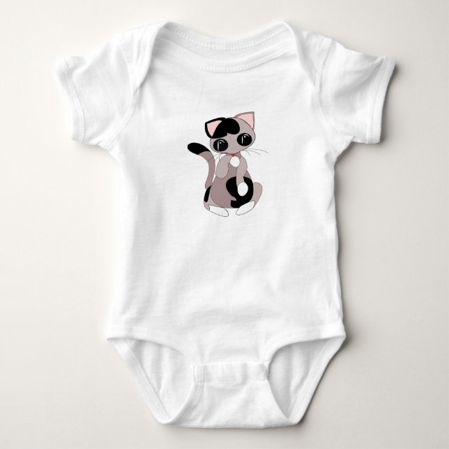 Baby Bodykostym med Cute Kitten T Shirt (Framsida)