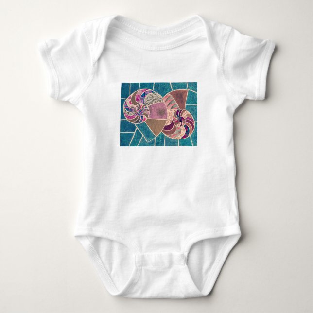 Baby Bodykostym med Nautilus T Shirt (Framsida)