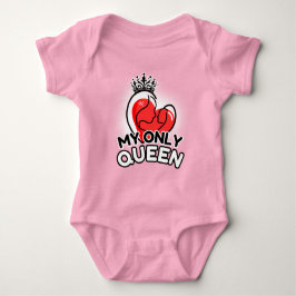 Baby Bodykostym : Min enda drottning (rosa) T Shirt