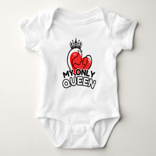 Baby Bodykostym : Min enda drottning (vit) T Shirt