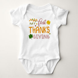 Baby Bodykostym Min första Thanksgiving T Shirt